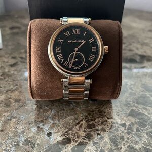 Michael Kors Rose Gold & Silver Watch